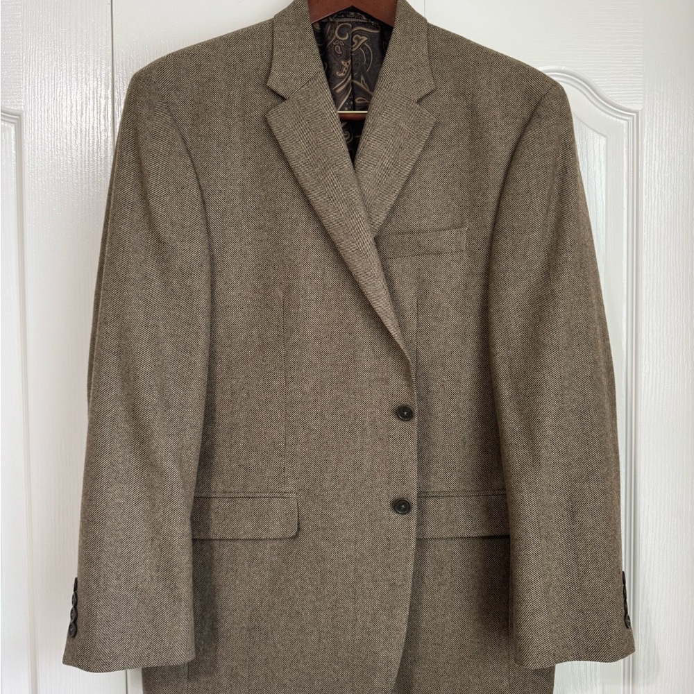 Lauren Ralph Lauren Brown Herringbone Sport Coat